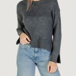 Maglione Only onlohio ls o-neck bling pullover knt Grigio Scuro - Foto 1
