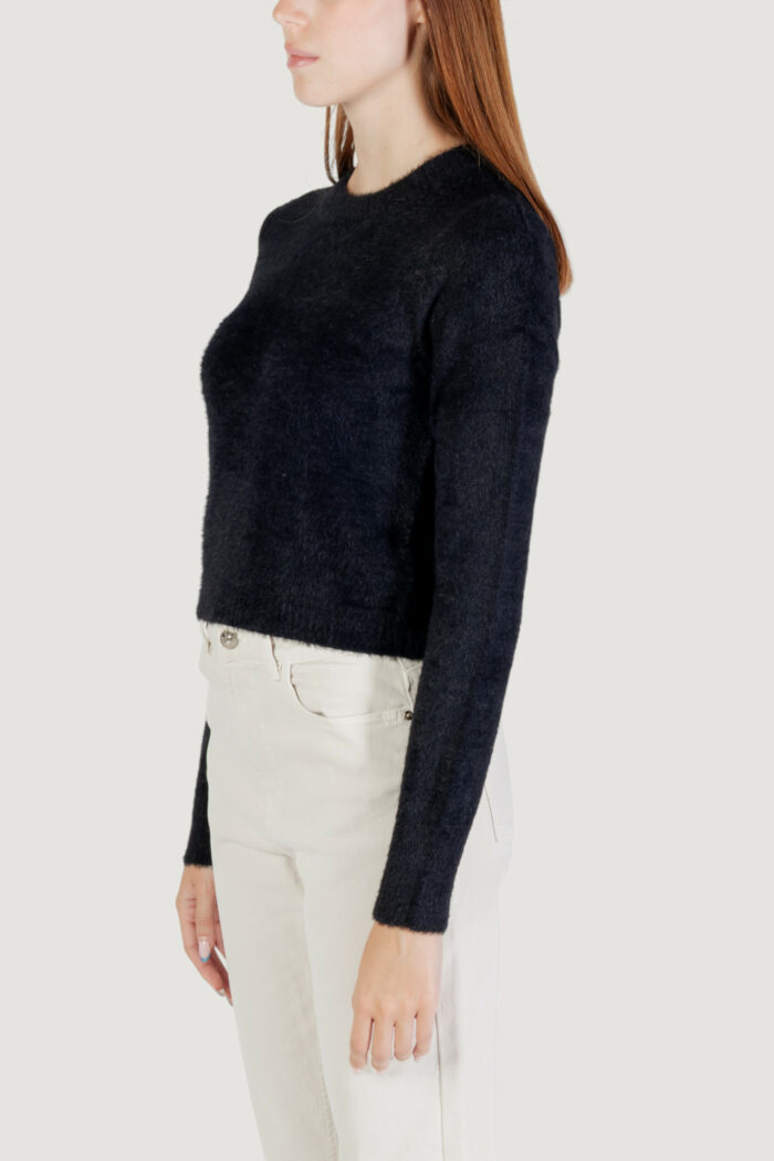 Maglione Only onlpetra ls short o-neck cc knt Nero