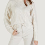 Maglione Only onljeanett life ls cable o-neck cc knt Panna - Foto 1