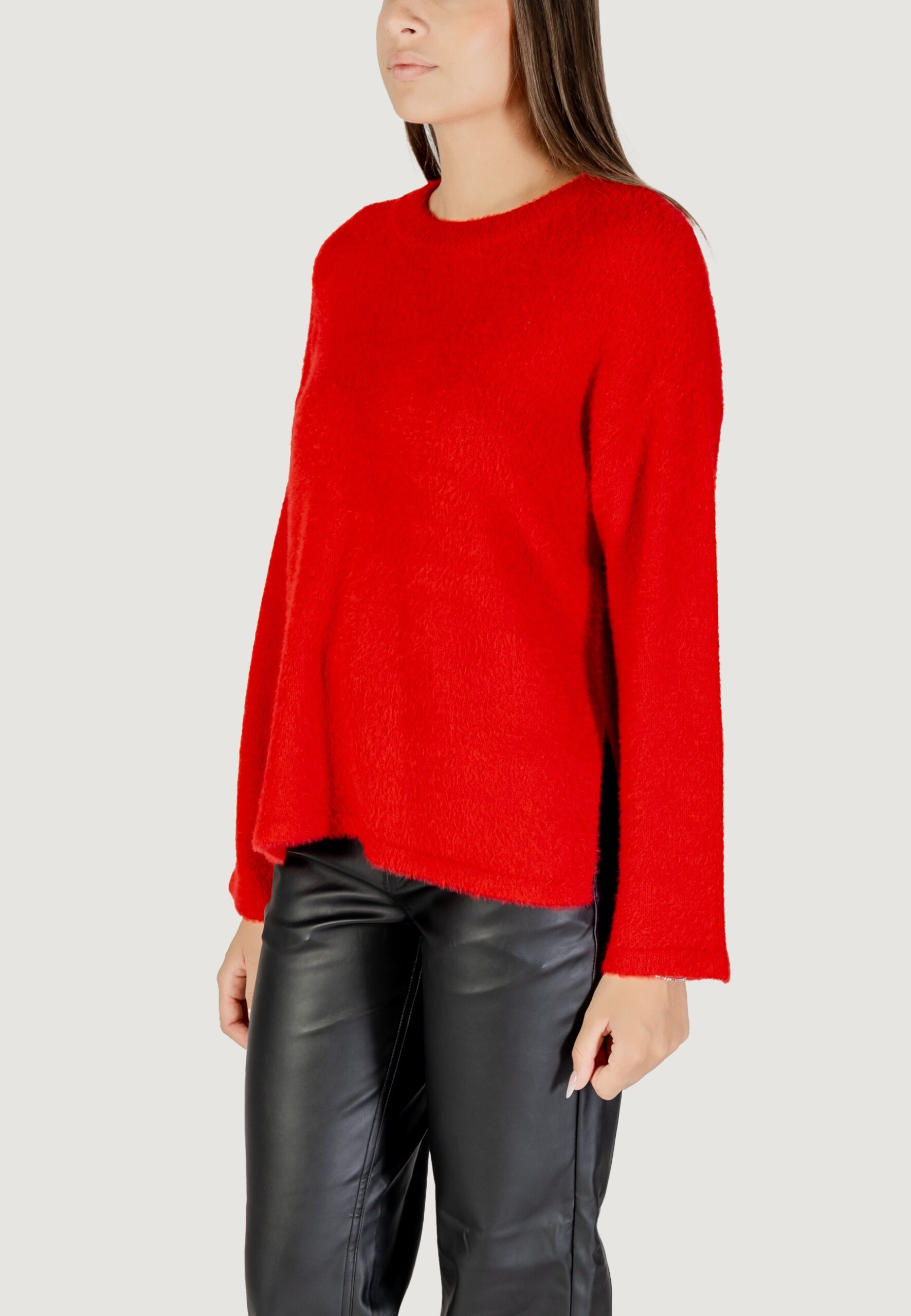 Maglione Only onlpetra ls loose o-neck cc knt Rosso - Foto 2