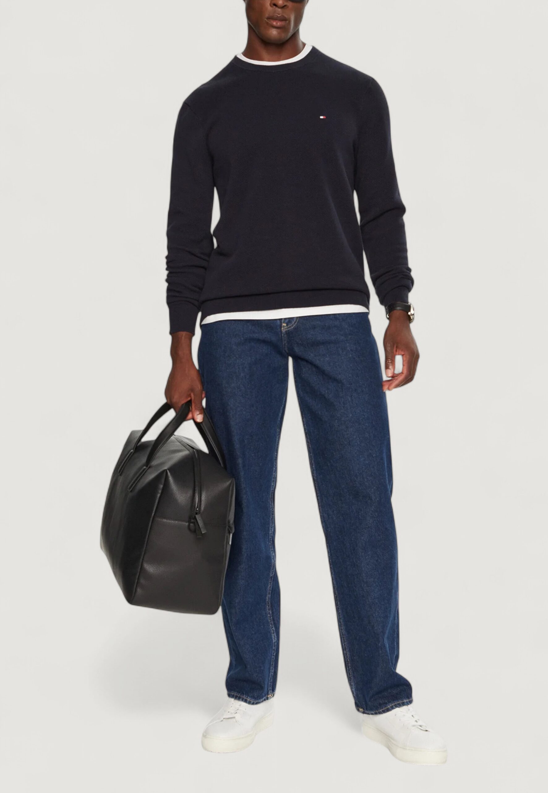 Maglione Tommy Hilfiger essential structure Blu - Foto 2