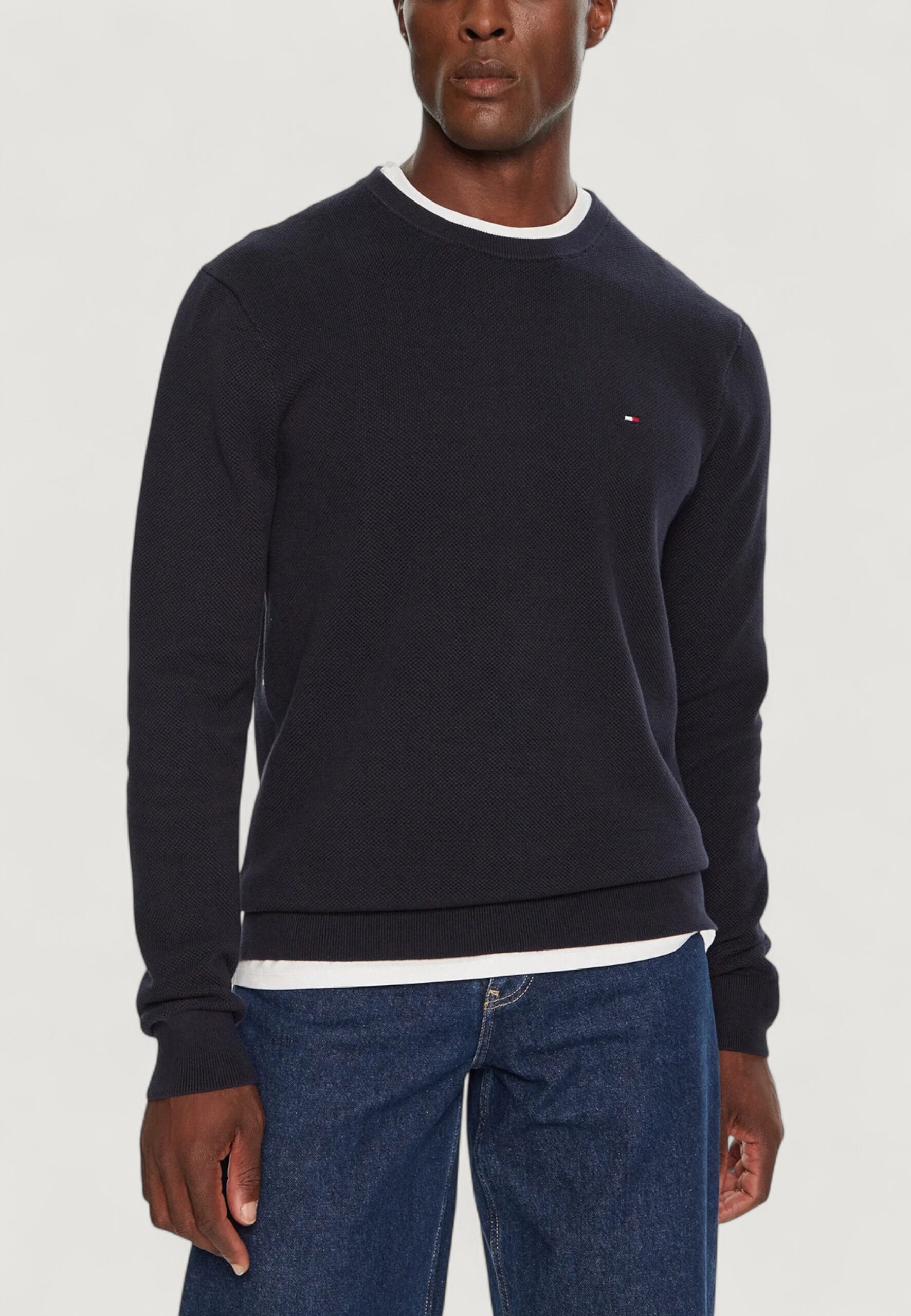Maglione Tommy Hilfiger essential structure Blu - Foto 1