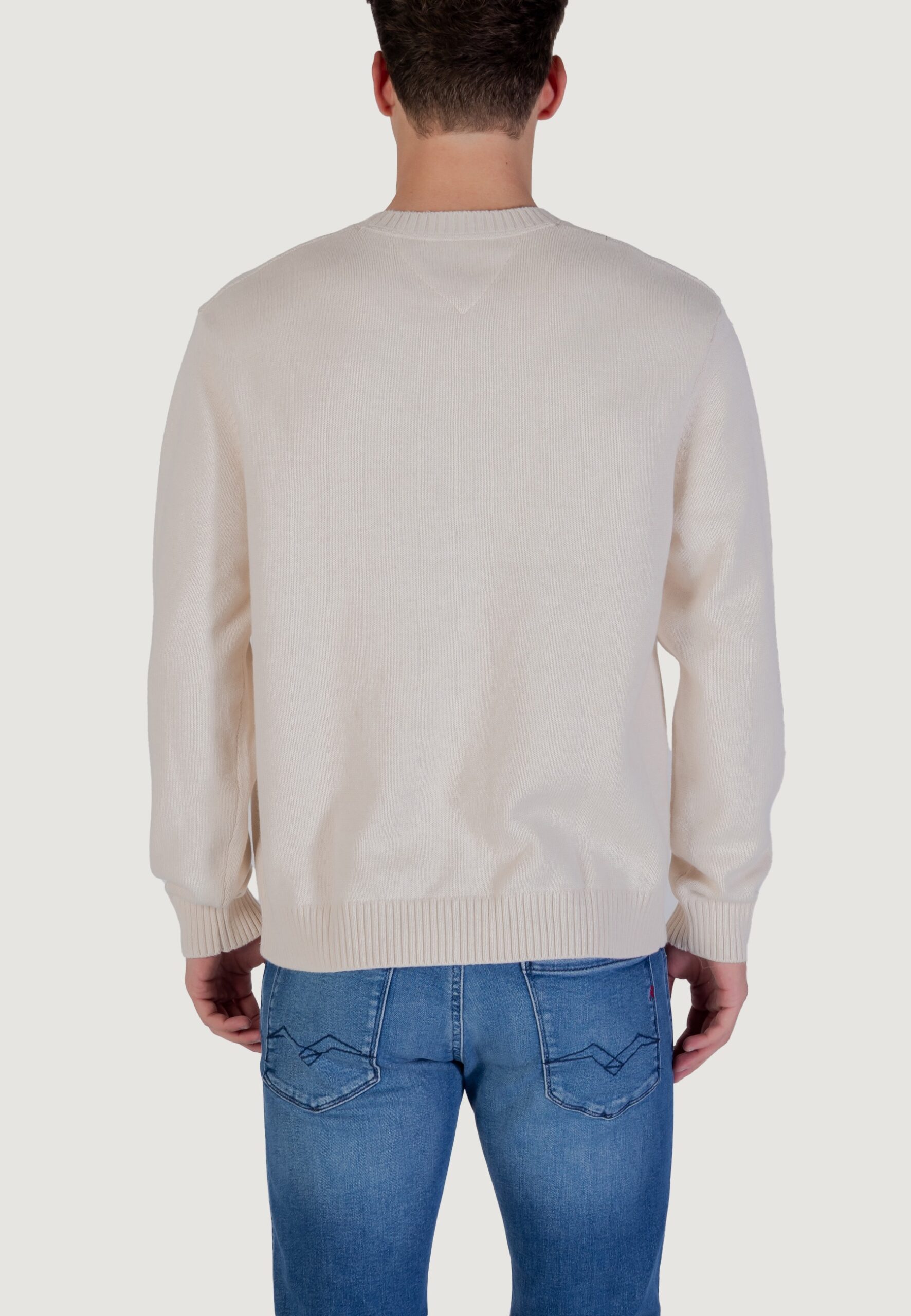 Maglione Tommy Hilfiger Jeans tjm reg melange flag Panna - Foto 4