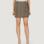 Minigonna Only onlricca life check mw skirt otw Marrone Scuro - Foto 1