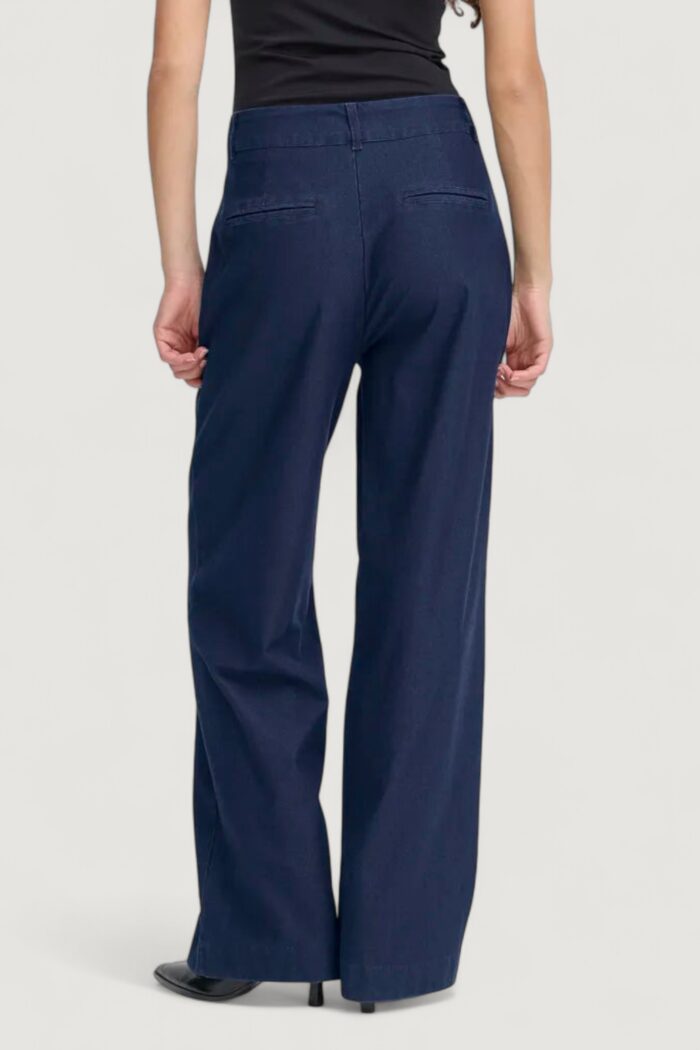 Pantaloni a palazzo ICHI ihkate denim pa Dark Blue Denim