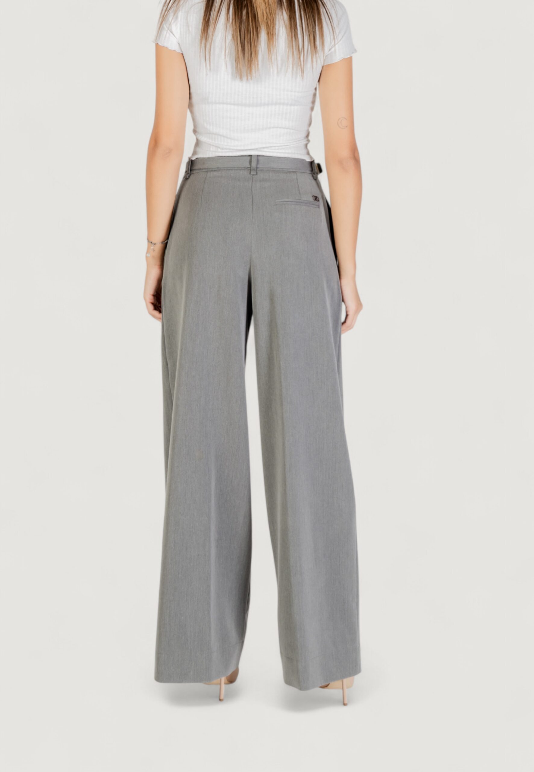 Pantaloni a palazzo Liu-Jo ecs pant.pieghe Grigio - Foto 5