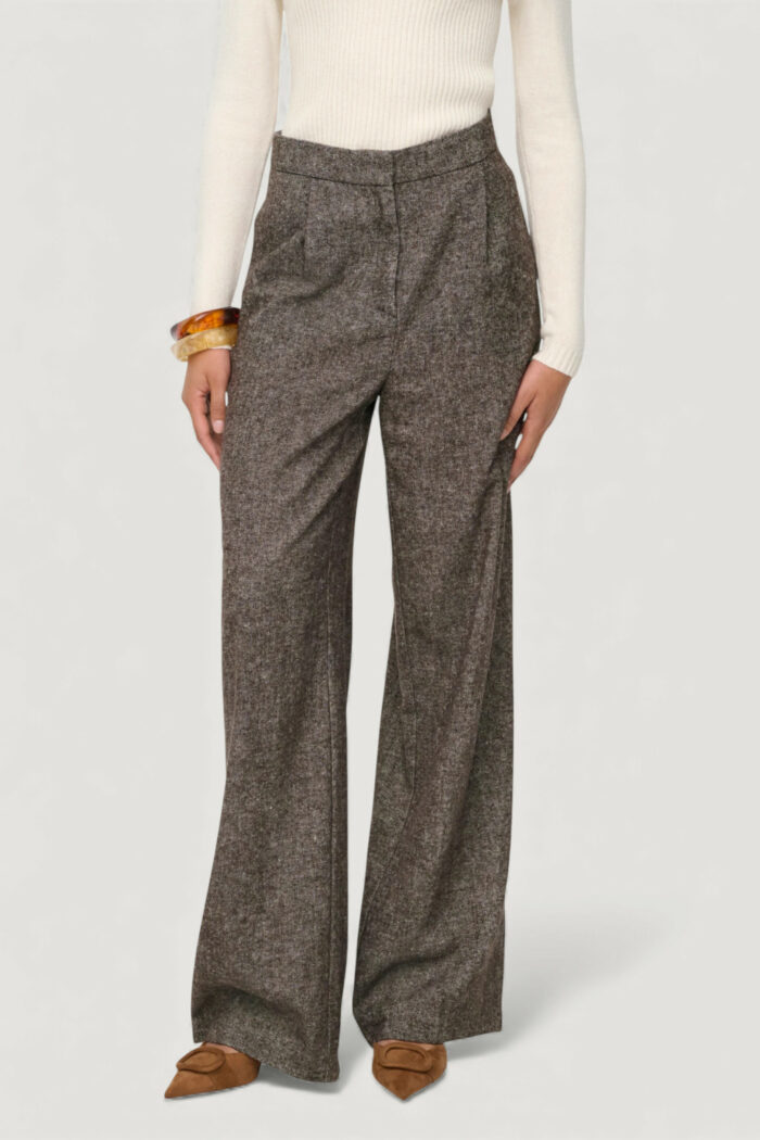 Pantaloni a palazzo Only onlbekka life hw wide wool look pant tlr Marrone