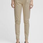 Pantaloni a sigaretta ICHI ihkate pa2 long Beige - Foto 1
