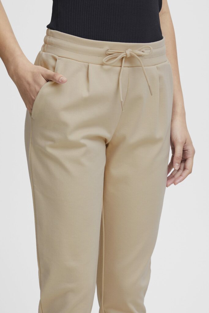 Pantaloni a sigaretta ICHI ihkate pa2 long Beige