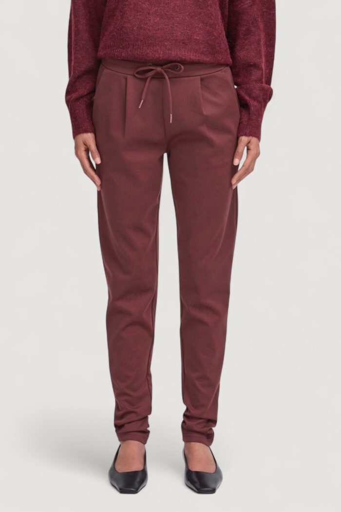 Pantaloni a sigaretta ICHI ihkate pa2 long Bordeaux