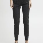 Pantaloni a sigaretta ICHI ihkate pa2 long Grigio Scuro - Foto 1