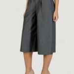 Pantaloni cropped ICHI ihfilano culotte Grigio - Foto 1
