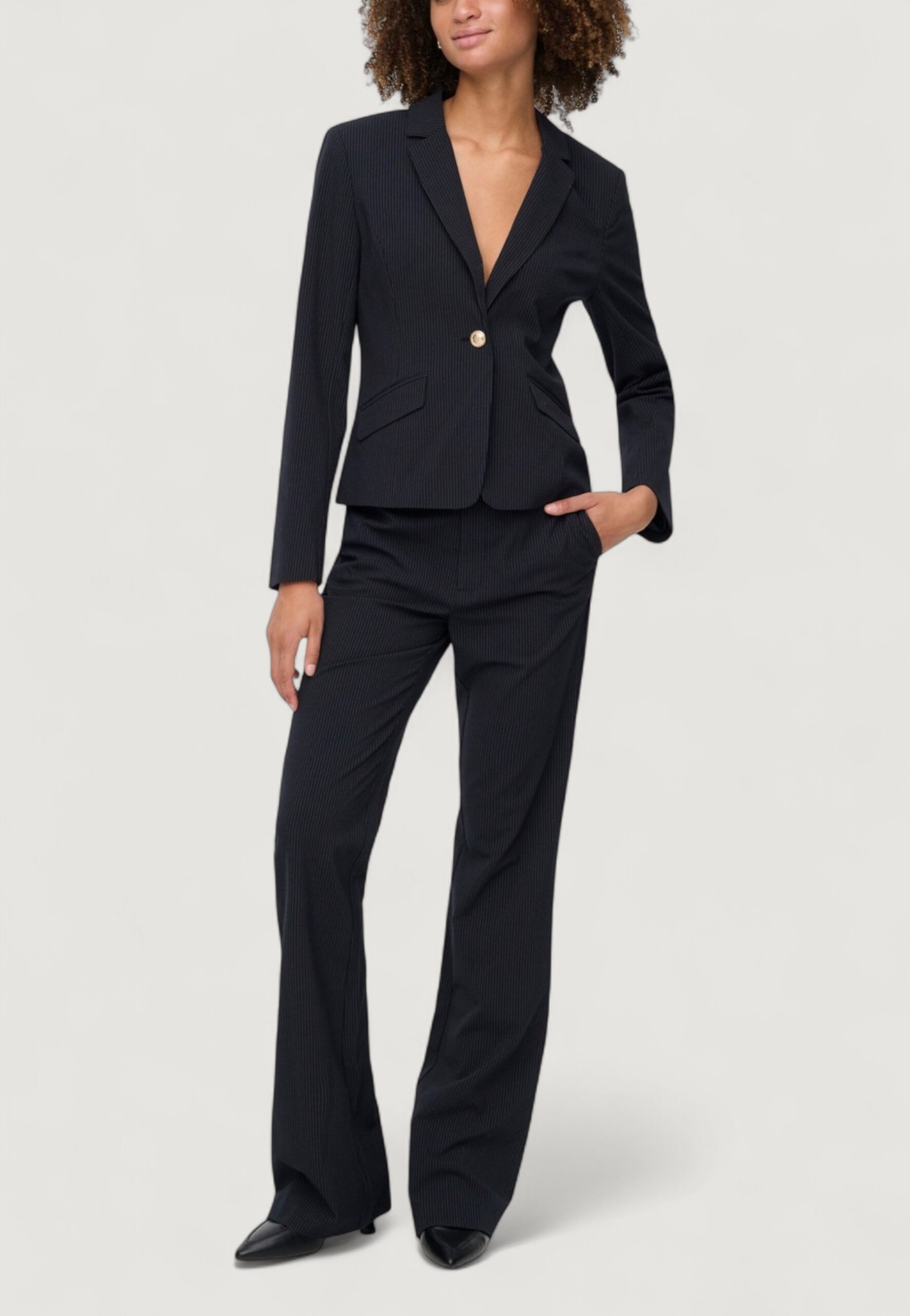 Pantaloni da completo Only onlnelia hw pins flared pant cc tlr Blu - Foto 2