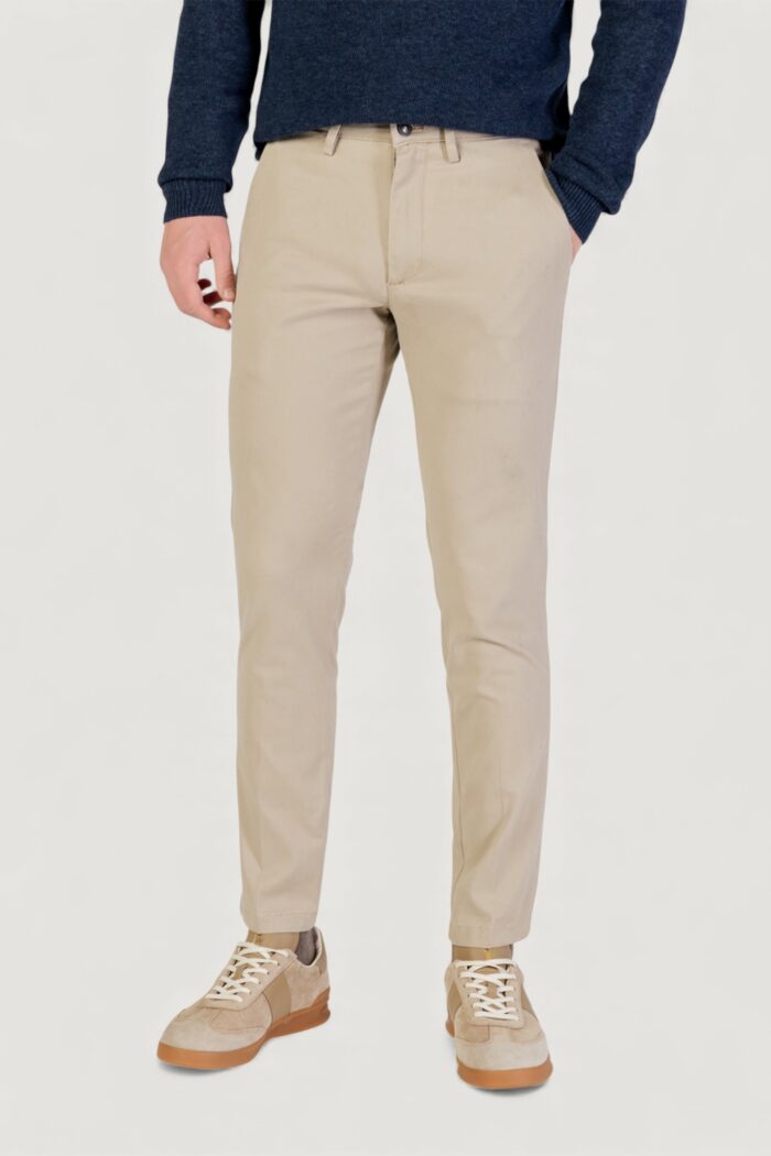 Pantaloni slim Borghese chino – slim fit Beige chiaro