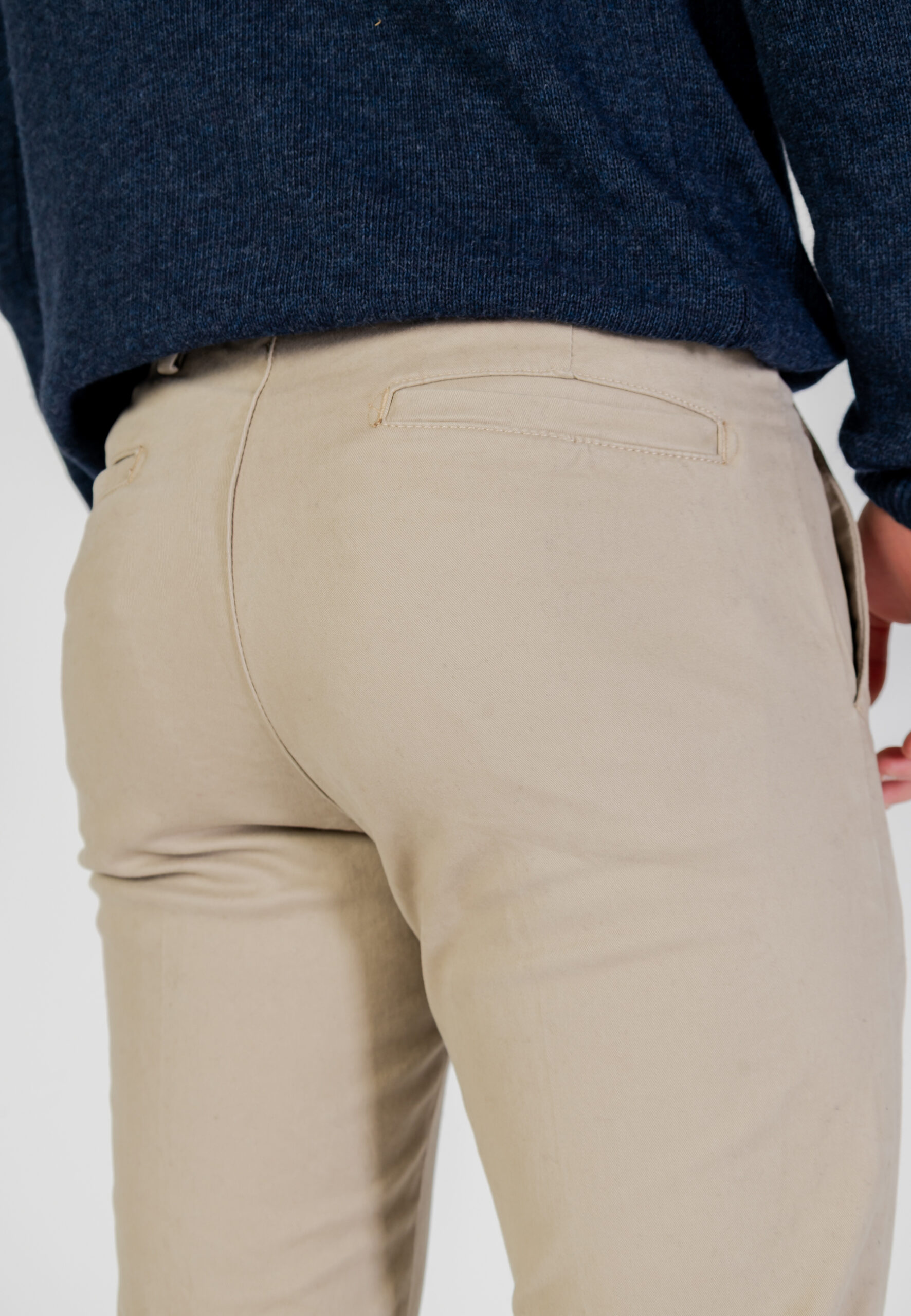 Pantaloni slim Borghese chino - slim fit Beige chiaro - Foto 5