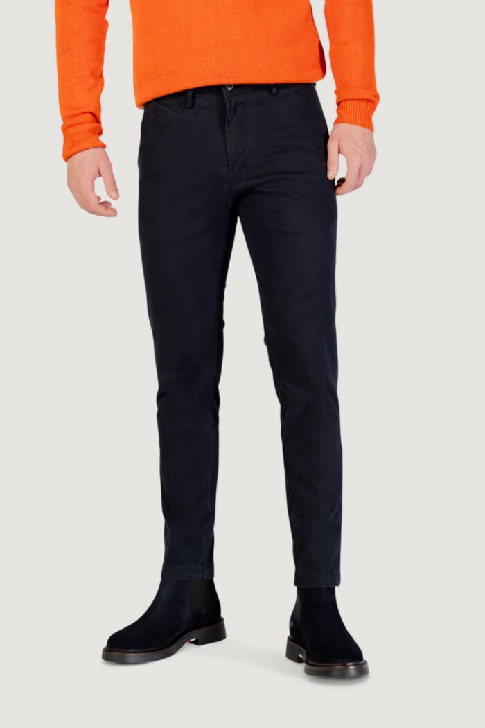 Pantaloni slim Borghese chino – slim fit Blu
