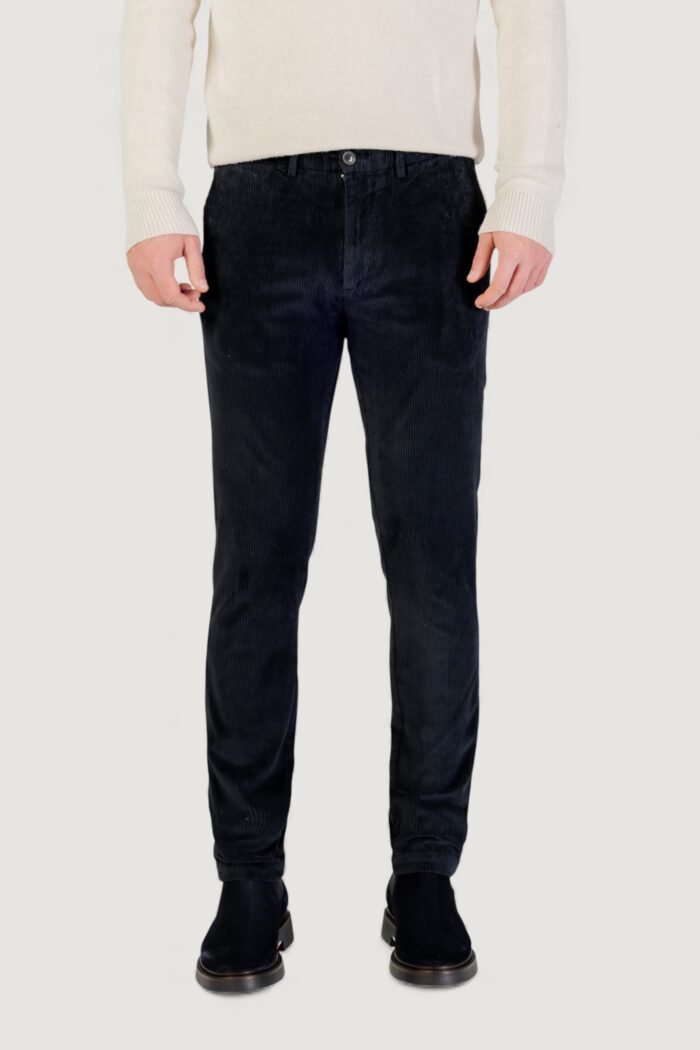 Pantaloni Borghese velluto – regular fit Blu