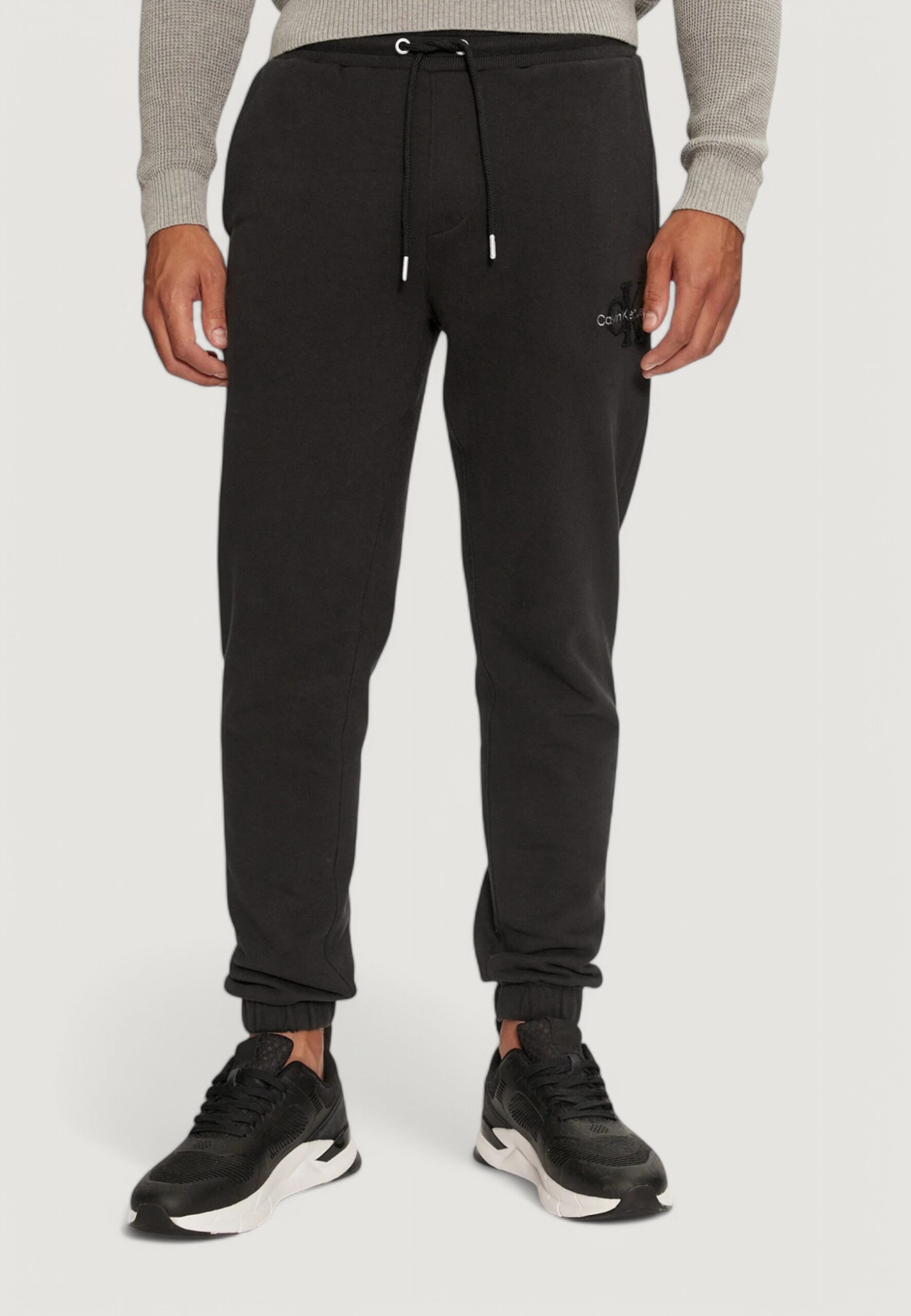 Pantaloni sportivi Calvin Klein Jeans chenille monologo sw Nero - Foto 4