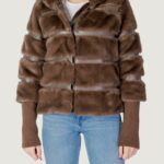 Pelliccia ecologica Choral Marrone - Foto 1