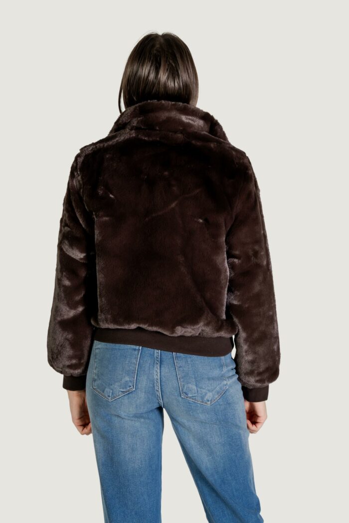 Pelliccia ecologica Choral pelliccia bomber corto Marrone