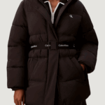 Piumino Calvin Klein Jeans belted midweight puf Nero - Foto 1