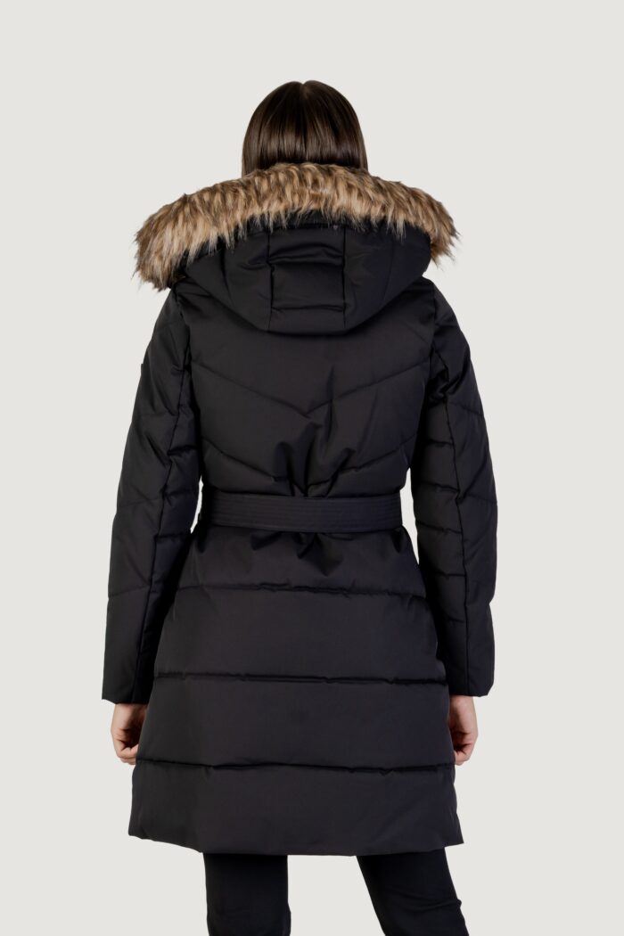 Piumino Guess fatema  belted puffer Nero