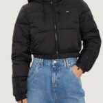 Piumino Tommy Hilfiger Jeans tjw crp hooded puffe Nero - Foto 1