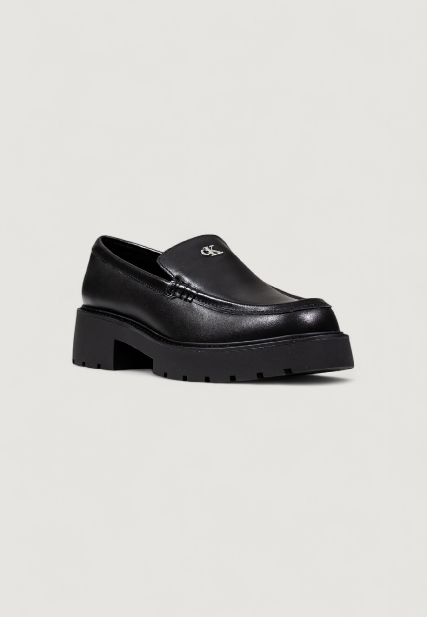 Scarpe basse Calvin Klein Jeans combat loafer - imballo originale danneggiato - prodotto integro Nero - Foto 2