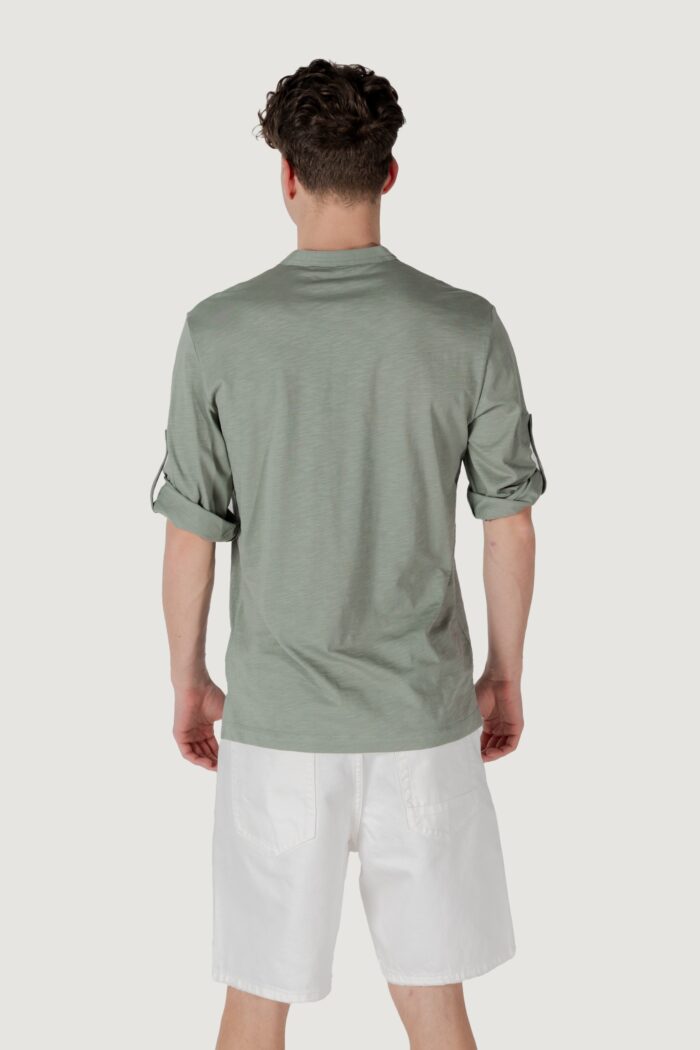 T-shirt Antony Morato regular fit with embroidered logo VERDE SALVIA