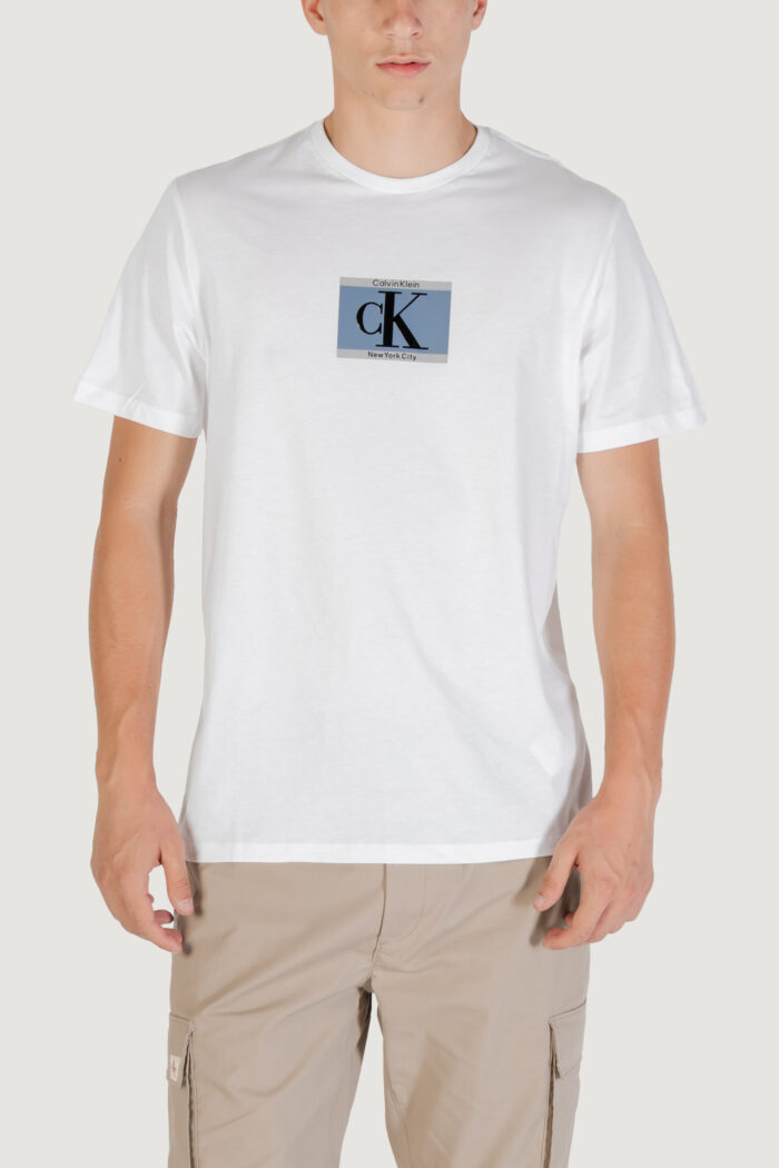 T-shirt Calvin Klein ss 30s eu sp ck box Bianco