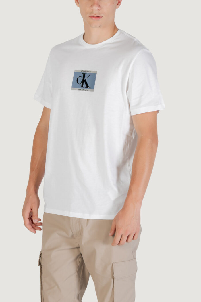 T-shirt Calvin Klein ss 30s eu sp ck box Bianco