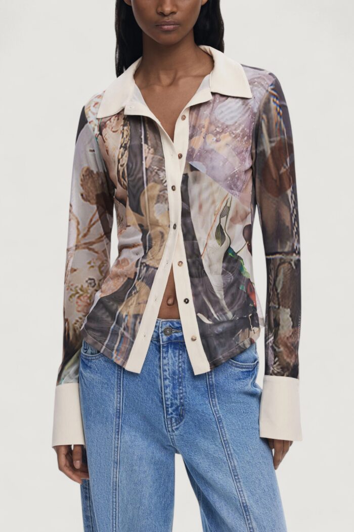 Camicia manica lunga Desigual ts_eyre Beige