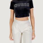 T-shirt Guess Active couture crop tee Nero - Foto 1