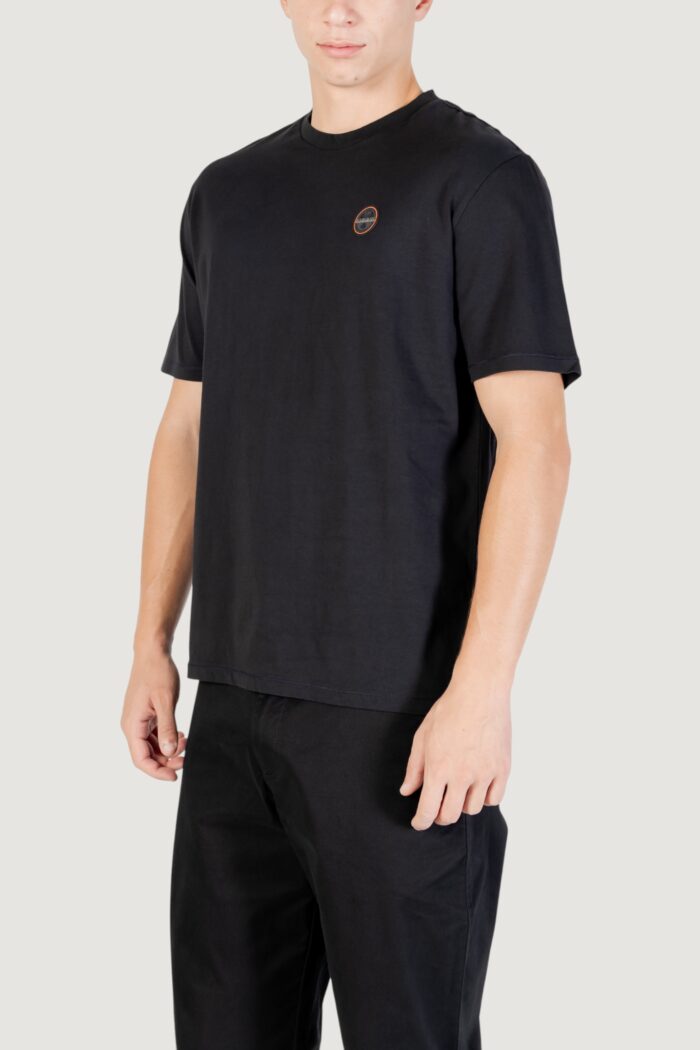 T-shirt Napapijri s-badge ss 1 Nero