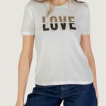 T-shirt Only onltanya life reg s/s leo print top jrs Panna - Foto 1