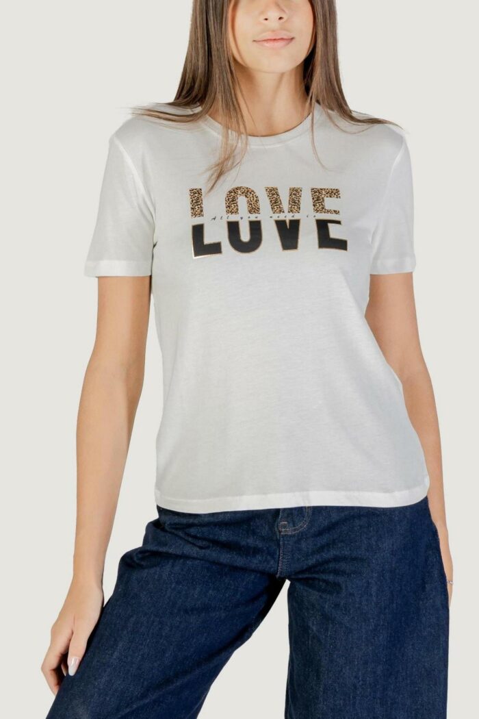 T-shirt Only onltanya life reg s/s leo print top jrs Panna