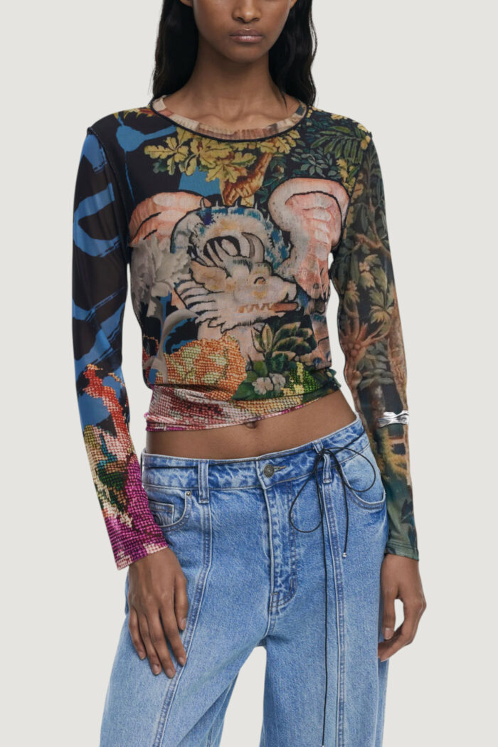 T-shirt manica lunga Desigual ts_dragon_lacroix Azzurro