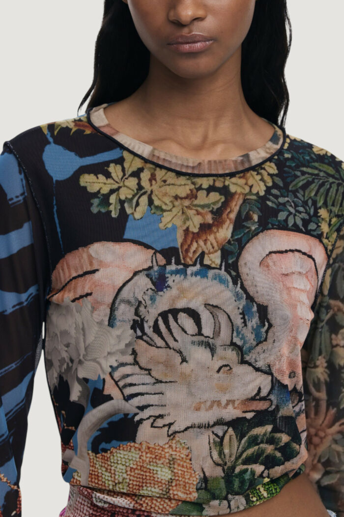 T-shirt manica lunga Desigual ts_dragon_lacroix Azzurro