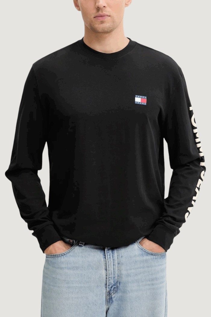 T-shirt manica lunga Tommy Hilfiger Jeans tjm reg pop col nw c Nero