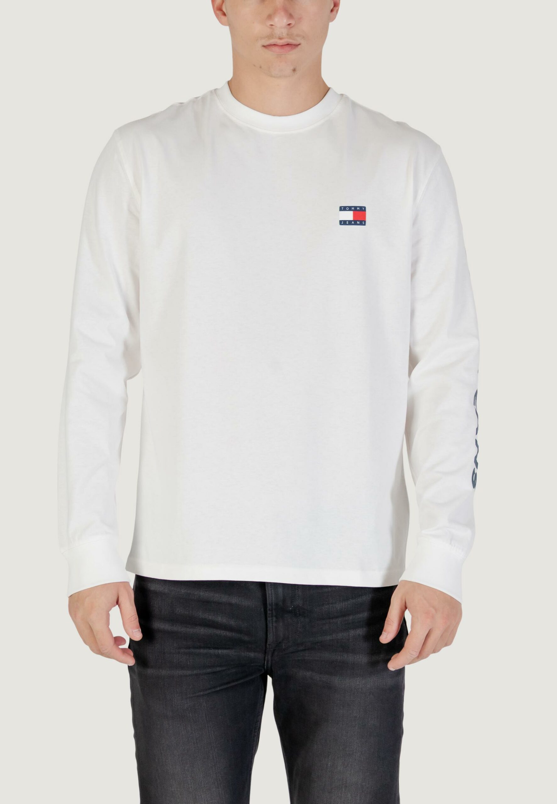 T-shirt manica lunga Tommy Hilfiger Jeans tjm reg pop col nw c Panna - Foto 5