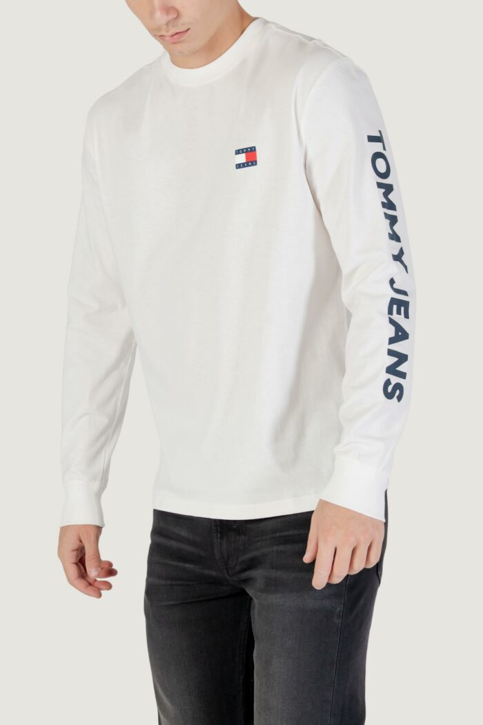 T-shirt manica lunga Tommy Hilfiger Jeans tjm reg pop col nw c Panna