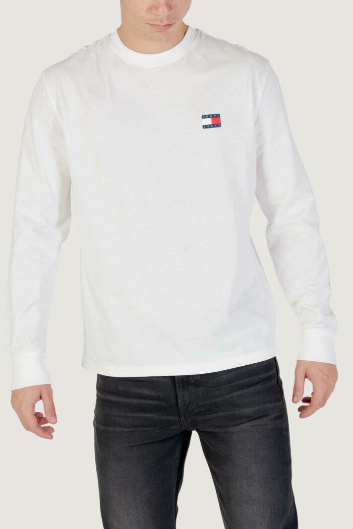 T-shirt manica lunga Tommy Hilfiger Jeans tjm reg pop col nw c Panna