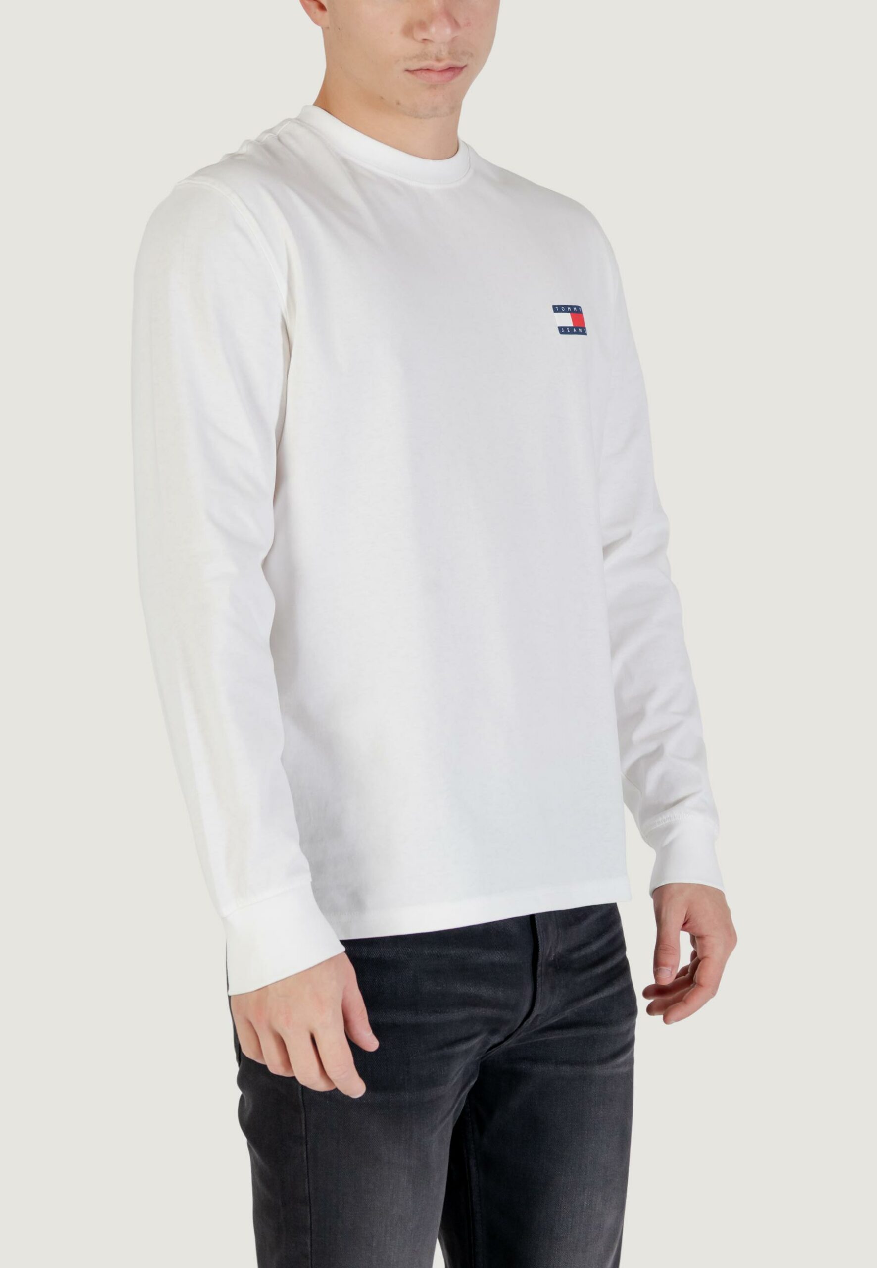 T-shirt manica lunga Tommy Hilfiger Jeans tjm reg pop col nw c Panna - Foto 3