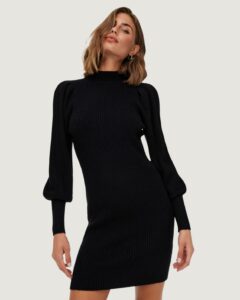 Vestito corto Only onlkatia l/s cc knt Nero - Foto 1