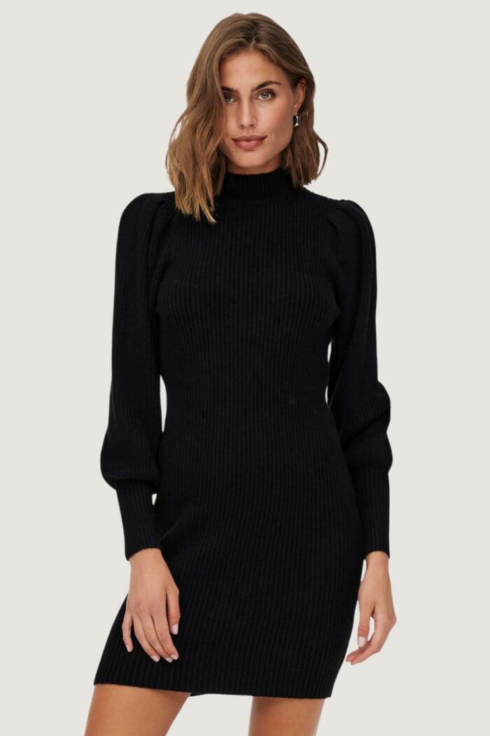 Vestito corto Only onlkatia l/s cc knt Nero