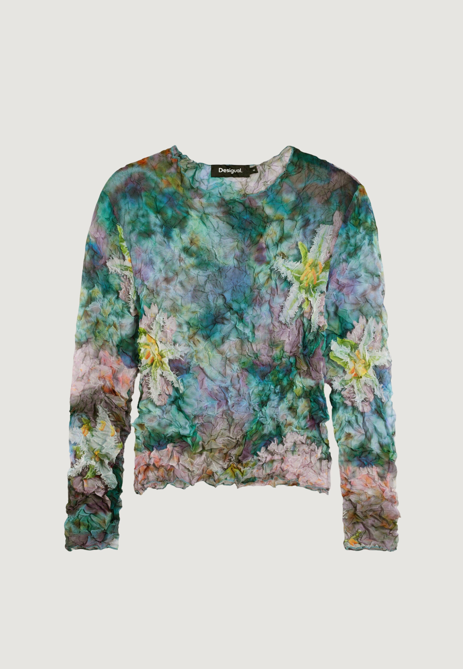 Bluse manica lunga Desigual blus_bettle Azzurro - Foto 4