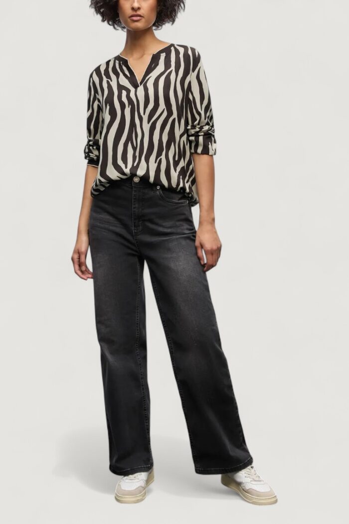 Bluse manica lunga Street One tunic blouse w Marrone Scuro