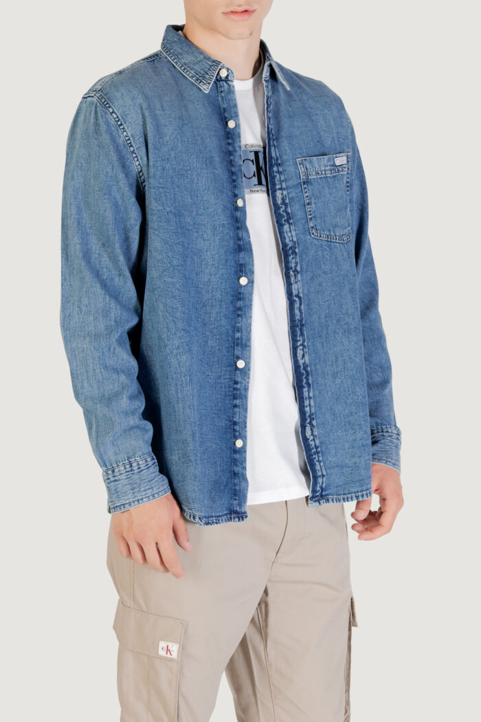 Camicia manica lunga Calvin Klein Jeans casual classic Indigo