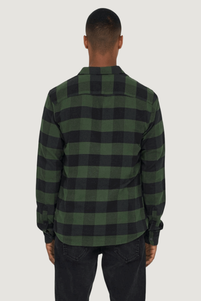 Camicia manica lunga Only & Sons onsgudmund ls checked shirt noos  Forest