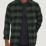 Camicia manica lunga Only & Sons onsgudmund ls checked shirt noos Forest - Foto 1